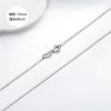 Cadena europea y americana de plata 925 en forma de S, collar creativo de plata, joyería de comercio exterior, cadena personalizada, collar con letra, cadena plana brillante