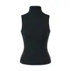 Lyocell Tencel Estilo Desejo Puro Garota Apimentada Regata de Gola Alta com Ombros Estreitos Moda Versátil Europeu e Americano Slim-Fit Roupa de Baixo Camisa Base para Mulheres