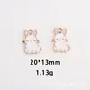 Accesorios de aleación con esmalte de gota de aceite con diseño de animales de dibujos animados (vaca, pingüino, cerdito) para comercio exterior, para collares, pendientes, colgantes y llaveros