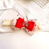 Gorro de bebé de una sola capa para primavera y otoño y verano, gorro fetal para niña, gorro indio para niña, gorro rojo para vestir, gorro protector de fontanelas, calcetines, traje