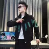 Chaqueta Elegante para Hombre para Primavera y Otoño, Nueva Chaqueta Trendy 2024 con Bloques de Color y Cuello Alto