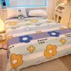 Sábana de algodón lavado de una sola pieza para cama de verano, dormitorio de estudiante, funda de edredón Clase A, tela de sábana de cama individual y doble de verano, sábana para kang de cuatro estaciones