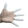 Dedais de dedo de látex branco feitos sob medida, sem pó e sem poeira, de grau industrial, descartáveis e antiestáticos; dedeiras de látex amarelas