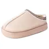 Pantuflas de algodón, tamaño extragrande para mercados internacionales, estilo invierno, ligeras y cálidas, adecuadas para uso en interiores, diseño de media pantufla, suela gruesa, pantuflas de algodón afelpado