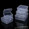Caja de Plástico Transparente de Polipropileno para Almacenamiento Cuadrada, Caja Cuadrada Pequeña con Tapa, Caja de Almacenamiento Elevada, Caja de Empaque Transparente Pequeña, Caja de Plástico