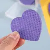 Removedor de Esmalte de Uñas con Forma de Corazón de Colores Caja de Algodón Pegamento para Uñas Toalla Removedora de Esmalte que No Deja Pelusa Hoja de Algodón Exfoliante Producto para Manicura Ahorro de Agua
