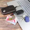 Bolsa de Chaveiro, Bolsa para Cartões, Carteira de Moedas, Bolsa Multifuncional para Chaves, Bolsa de Armazenamento em Couro Europeu, Americano e Japonês Tingido à Mão e Curtido Vegetal