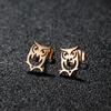Aretes de Primavera Nuevos de Acero Inoxidable para Animales Pequeños para Mujer Ins Aretes Pequeños Frescos de Mariposa, Búho, Serpiente Curva en Stock