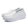 Zapatos Rocking de Suela Media Nuevos Transfronterizos Tenis Blancos Zapatos de Enfermera para Mujer Zapatos de Plataforma con Cuña de Suela Gruesa Zapatos Planos para Mujer