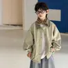Loja de Algodão Jaqueta para Meninos Infantil Outono Estilo Coreano 2026 Nova Moda Tendência Roupa de Trabalho para Bebê Casaco Casual Tendência