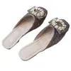 Estilo Novo Primavera/Verão 2026 Bico Raso Fivela de Pérola Bico Fechado Meia-Chinelo Feminino Plano Versátil Bico Quadrado Estilo Fada Solado Macio Mules