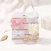 Conjunto de Faixas de Cabeça de Nylon para Bebês Europeu e Americano Faixa de Cabeça com Laço para Bebê Macia e Sem Marcas Fofa Acessórios de Cabelo de Princesa 3023