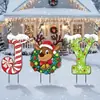 Nuevo letrero de suelo navideño con diseño de cachorro Grinch, letrero impermeable para césped de fiesta al aire libre, jardín