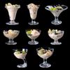 Taza de helado de PC vaso de jugo de frutas postre Tazón de helado banana split smoothie malteada bebida fría taza de helado acrílica