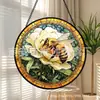 Jardín Cruzado Abeja Vidrio Colgante de Colores Adorno de Vidrio para Colgar en Casa Decoración de Ventana Atrapasoles de Jardín