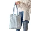 Bolso de Hombro Cuadros con Calados Versátil Estilo Hada de Verano para Mujer Bolsa de Compras Bolso Bandolera de Gran Capacidad Bolso Tote