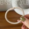 Elásticos de Cabelo Básicos Coreanos para Mulheres, Tons Terrosos Marrons, Faixas de Cabelo com Padrão Diagonal, Acessórios de Cabelo Lisos de Alta Qualidade