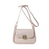 Nuevo y Elegante Lazo Sencillo 2025 Otoño Nuevo Color Combinación Bolso Colgante Cruzado de Seda de un Hombro