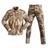 Conjunto de Uniforme Tático de Treinamento ao Ar Livre Masculino, Manga Longa, Múltiplos Bolsos, Roupa de Trabalho Durável, Traje Camuflado para Comércio Transfronteiriço