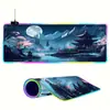 Fabricante Vende Popular Mousepad e Teclado Luminoso Espesso para Jogos de E-Sports Transfronteiriços, Tapetes de Mesa RGB Personalizados