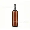 Botellas de vino de plástico de 750 ml en colores verde oscuro, azul y marrón, botellas de sellado líquido de PET, botellas dispensadoras y botellas para vino de frutas