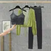 Traje de Fitness para Mujer 2026 Verano Nuevo Estilo Ropa de Yoga de Gama Alta Chaleco Deportivo Sujetador Deportivo para Correr Conjunto de Tres Piezas