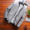 Jaqueta Masculina de Venda Quente Transfronteiriça para Primavera e Outono, Casaco Casual Slim Fit Cor Sólida Tamanho Grande Estilo Coreano, Jaqueta Masculina com Gola Alta, Atacado Masculino