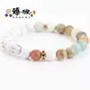TEMU estilo explosivo transfronteiriço pedra natural pedra de pinho pulseira de contas bicolor moda simples alta qualidade versátil cordão de mão atacado