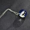 Moda Creativa Collar Cielo Azul Nubes Blancas Esférico Resina Pájaro Pequeño Águila Nubes Cielo Joyería AliExpress