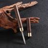 Cuchillo de té de madera maciza de ébano de tamaño pequeño, aguja de té de palisandro, cono de té Pu'er, accesorios para la ceremonia del té, cuchillo de té de palanca de acero, venta al por mayor
