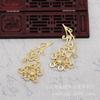 Yiwu seda dorada nuevo color conservante base chapada en oro pieza de flor cabeza de soldadura Hanfu accesorios para tocado B943