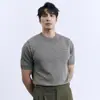 Camiseta de Verano para Hombre de Manga Corta, Moderna, Resistente, Holgada, Cuello Redondo, Rayas, Manga Corta, Estilo Nuevo para Hombre