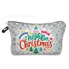 Bolsa de Cosméticos Navideña de Coche de Santa Claus Transfronteriza, Bolso de Mano Navideño Versátil, Bolsa de Almacenamiento Casual para Viajes