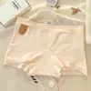 Cuecas Antibacterianas 10A Cuecas Boxer de Algodão Puro Femininas Tipo Sem Costura Cuecas Boxer de Algodão para Meninas Tamanho Grande Algodão Roupa Íntima Feminina