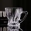 Taza de Vidrio Creativa con Patrón de Hojas y Asa, Taza de Leche, Taza de Té con Leche, Taza de Café, Taza de Jugo, Vaso de Agua