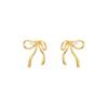 Exquisitos pendientes con nudo de cinta de estrella intermitente para mujer, ligeros, de lujo, de diseño de alta gama, modernos pendientes de lazo que combinan con todo.