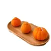 Vista Traseira Vela Laranja Vela Perfumada Oem Vela Vermelha Laranja Feia Grande Laranja Vela Italiana Feita à Mão Boa Intenção Personalização