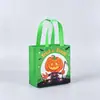 Nuevas Bolsas de Regalo Navideñas Estampadas en Dorado de Comercio Exterior en Stock, Bolsas Tote de Tela No Tejida con Estampado de Dibujos Animados de Santa Claus