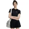 Nuevo traje de baño conservador para mujer de talla grande, estilo de una pieza con falda, adelgazante y que favorece la figura, traje de baño deportivo de secado rápido para vacaciones, disponible para envío directo