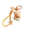 Llavero Personalizado Oso de Peluche Crema de Mantequilla Llavero Colgante Lindo de PVC para Mochila Accesorio