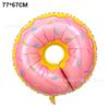 Globo de comida rápida estilo occidental, hamburguesa, palomitas de maíz, perrito caliente, fiesta, donut colorido, película de aluminio, decoración con borde cruzado