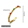 Pulsera de Piedra Blanca para Mujer, Sencilla y Elegante, Versátil Pulsera Abierta de Acero Inoxidable, Pulsera Fina Abierta de Acero Inoxidable