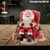 Impresión Plana Transfronteriza 2D Plano Rotación de 360 Grados Escena de Nieve Casa de Pingüinos Decoración de Escritorio Interior y Exterior Festival