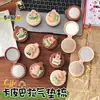 Estilo ins lindo oso peine cojín de aire peine espejo plegable peine portátil masaje airbag peine mini espejo de maquillaje venta al por mayor