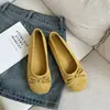 Zapatos de Ballet Suaves de Suela Plana para la Noche Primavera y Otoño 2026 Retro Punta Redonda Azules Planos Lazo Francés Zapatos de Mujer