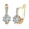 Exclusivo transfronterizo para aretes de circonita Lykani joyería al por mayor moda redondos estilo romántico aretes al por mayor KZCE161