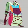 Mochila Leve Patchwork Cor Dopamina Japonês Coreano Casual Outdoor Unissex Mochila de Viagem Mochila de Caminhada