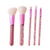 Set de 5 Brochas de Maquillaje con Cerdas Suaves de Fibra para Polvo, Rubor y Fijación del Maquillaje