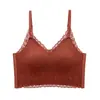 8863 Sutiã de Renda com Decote em V Integrado Estilo Francês Triângulo 3D Confortável Outono Inverno Costas Abertas Lingerie Transfronteiriça