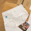 Pequeño Floral Pastoral ~ Tipo Algodón Puro Un Dulce Floral de Cintura Alta Ropa Interior para Mujer 10A Extendido Antibacteriano Calzoncillos tipo bóxer para Niña